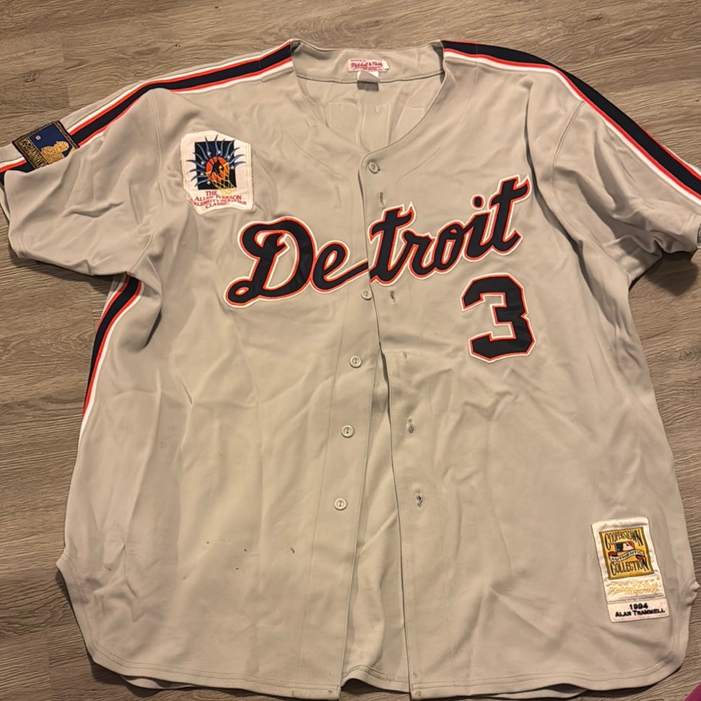 Alan Trammell Mitchell & Ness Gray Cooperstown Collection Jersey 1994 25th Ann